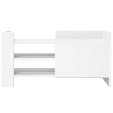 Comodă TV, alb, 80x35x40 cm, lemn prelucrat - Img 4