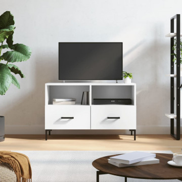 Comodă TV, alb, 80x36x50 cm, lemn prelucrat - Img 1
