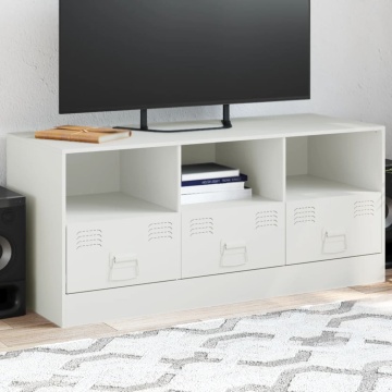 Comodă TV, alb, 99x39x44 cm, oțel - Img 1