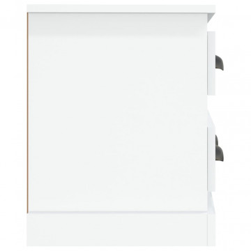Comodă TV, alb extralucios, 100x35,5x45 cm, lemn prelucrat - Img 6