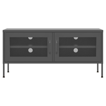 Comodă TV, antracit, 105x35x50 cm, oțel - Img 3