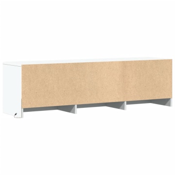 Comodă TV cu LED, alb, 140x34x40 cm, lemn prelucrat - Img 7