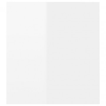 Comodă TV cu lumini LED, alb extralucios, 120x35x40 cm - Img 5