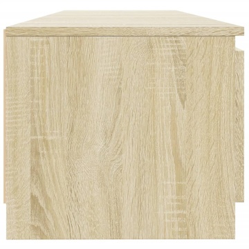 Comodă TV cu lumini LED, stejar sonoma, 140x40x35,5 cm - Img 5