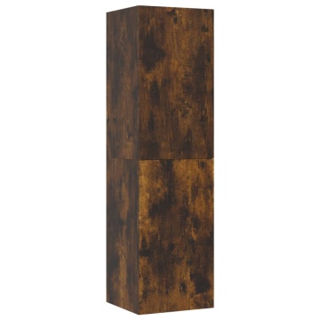 Comodă TV cu montaj pe perete, stejar fumuriu, 30,5x30x110 cm - Img 2