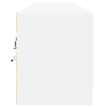 Comodă TV de perete cu lumini LED, alb, 180x31x38 cm - Img 6