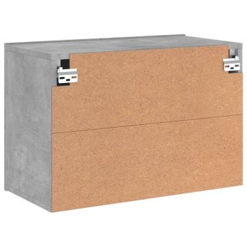 Comodă TV de perete, gri beton, 60x30x41 cm - Img 7