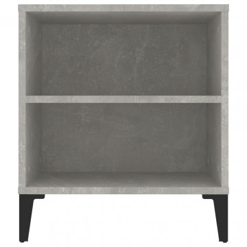 Comodă TV, gri beton, 102x44,5x50 cm, lemn prelucrat - Img 7