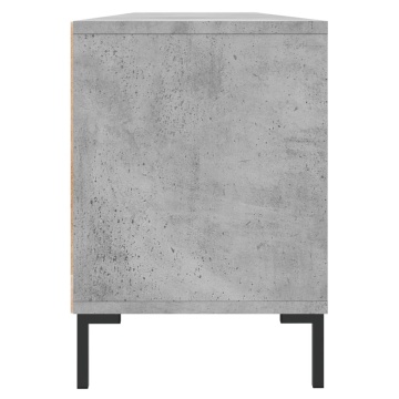 Comodă TV, gri beton, 150x30x44,5 cm, lemn prelucrat - Img 6
