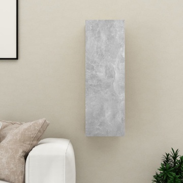 Comodă TV, gri beton, 30,5x30x90 cm, lemn prelucrat - Img 1