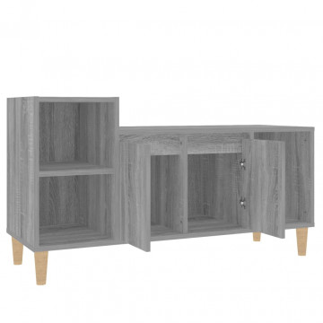 Comodă TV, gri sonoma, 100x35x55 cm, lemn prelucrat - Img 5