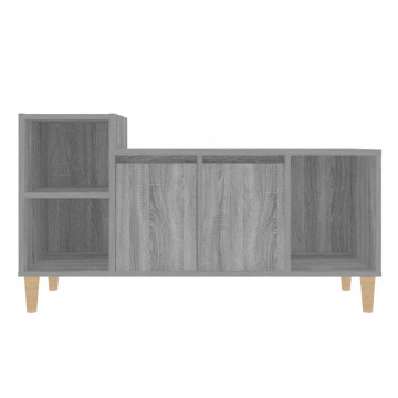Comodă TV, gri sonoma, 100x35x55 cm, lemn prelucrat - Img 8