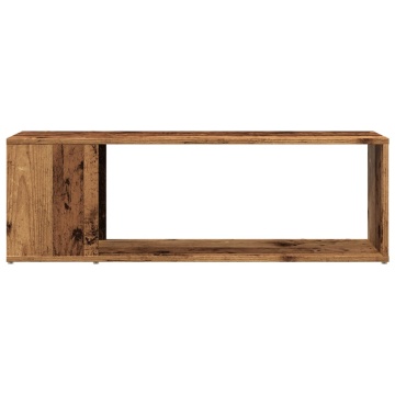 Comodă TV, lemn vechi, 100x24x32 cm, lemn prelucrat - Img 4