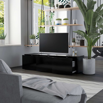 Comodă TV, negru, 120 x 34 x 30 cm, PAL - Img 5