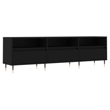 Comodă TV, negru, 150x30x44,5 cm, lemn prelucrat - Img 2