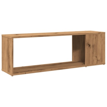 Comodă TV, stejar artizanal, 100x24x32 cm, lemn prelucrat - Img 5