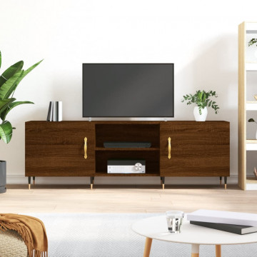 Comodă TV, stejar maro, 150x30x50 cm, lemn compozit - Img 1