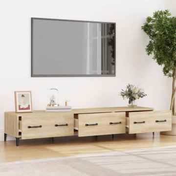 Comodă TV, stejar sonoma, 150x34,5x30 cm, lemn prelucrat - Img 3