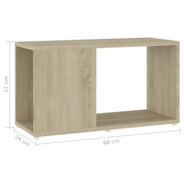 Comodă TV, stejar sonoma, 60x24x32 cm, PAL - Img 6