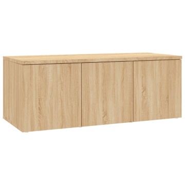 Comodă TV, stejar sonoma, 80x34x30 cm, lemn prelucrat - Img 2