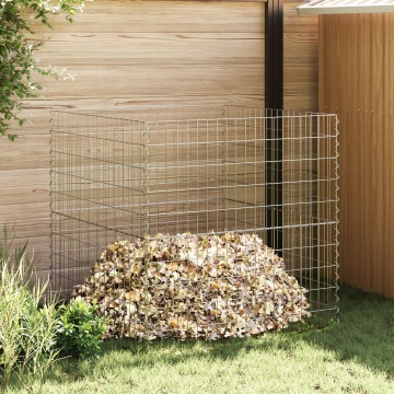 Compostor de grădină 100x100x100 cm din oțel galvanizat, pătrat - Img 1