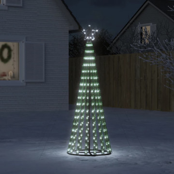 Con de lumină brad de Crăciun cu 275 LED-uri, alb rece, 180 cm - Img 1
