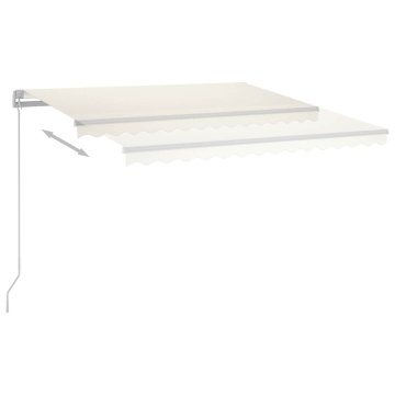 Copertină automată cu senzor vânt&LED, crem, 4x3 m - Img 4