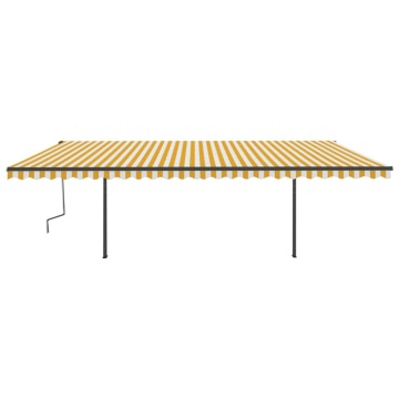 Copertină automată cu senzor vânt & LED, galben&alb, 6x3 m - Img 3