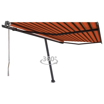 Copertină autonomă retractabilă automat oranj&maro 400x300 cm - Img 1