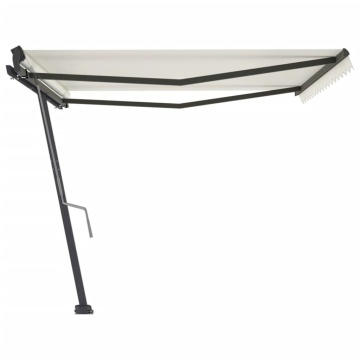 Copertină autonomă retractabilă manual, crem, 400x300 cm - Img 2
