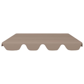 Copertină de rezervă leagăn grădină gri taupe 150/130x105/70 cm - Img 3