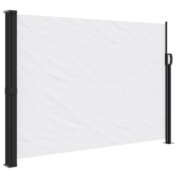 Copertină laterală retractabilă, alb, 140x600 cm - Img 1