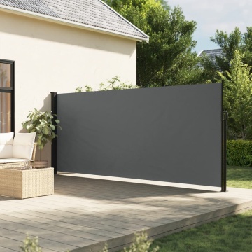 Copertină laterală retractabilă, antracit, 160x500 cm - Img 1