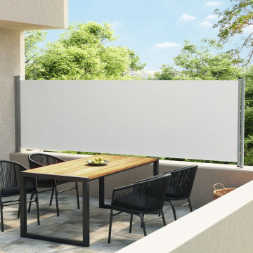 Copertină laterală retractabilă de terasă, crem, 140 x 600 cm - Img 1