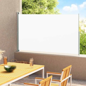 Copertină laterală retractabilă de terasă, crem, 180x300 cm - Img 1