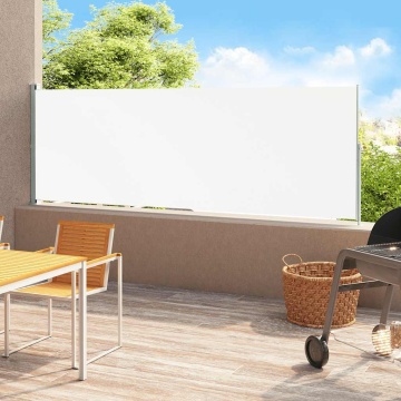 Copertină laterală retractabilă de terasă, crem, 220 x 500 cm - Img 1
