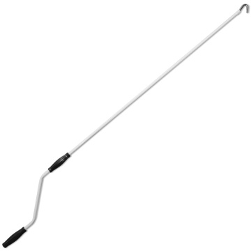 Copertină pliabilă cu acționare manuală, albastru/alb, 400 cm - Img 5