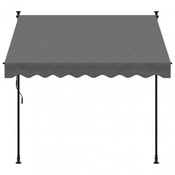 Copertină retractabilă, antracit, 200x150 cm, țesătură și oțel - Img 3