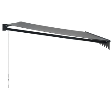 Copertină retractabilă, antracit, 4x3 m, textil și aluminiu - Img 4