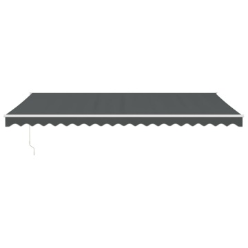 Copertină retractabilă, antracit, 5x3 m, textil și aluminiu - Img 3
