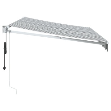 Copertină retractabilă antracit/alb, 3,5x2,5 m, textil/aluminiu - Img 4