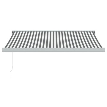 Copertină retractabilă antracit/alb, 3,5x2,5 m, textil/aluminiu - Img 3