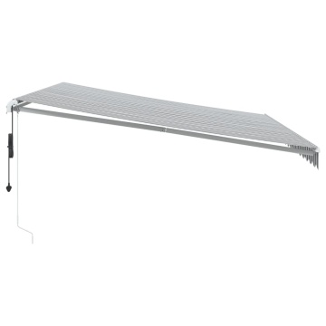 Copertină retractabilă automat, antracit/alb, 450x300 cm - Img 4