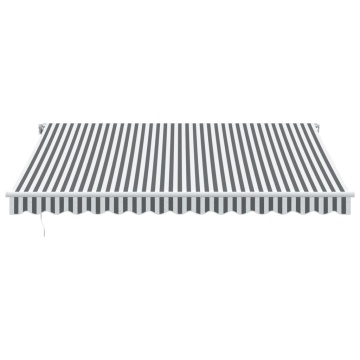 Copertină retractabilă automat cu LED, antracit/alb, 400x350 cm - Img 4