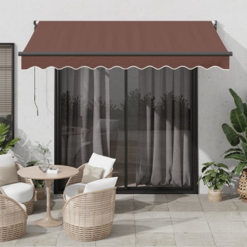 Copertina retractabilă automat, maro, 300x250 cm - Img 1