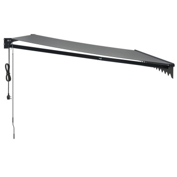 Copertină retractabilă automată, antracit, 4,5x3 m - Img 4