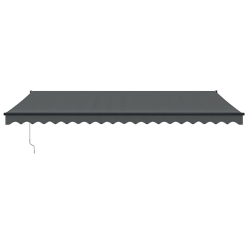Copertină retractabilă automată, antracit, 5x3 m - Img 3