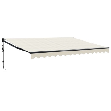 Copertină retractabilă automată, crem, 4x3 m - Img 2