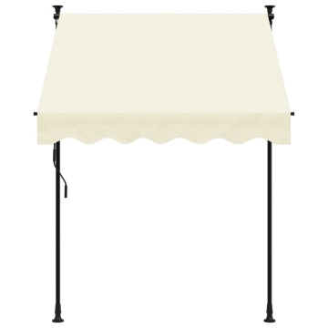 Copertină retractabilă, crem, 150x150 cm, țesătură și oțel - Img 3