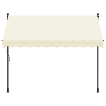 Copertină retractabilă, crem, 250x150 cm, țesătură și oțel - Img 3
